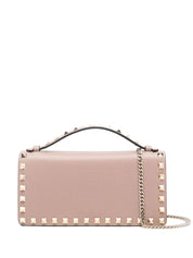 Valentino Garavani Powder Clutch — Rockstud Blush Elegance