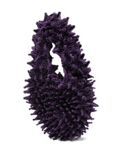 BUNZABURO Purple Handbag — Refined Ruched Elegance