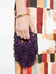 BUNZABURO Purple Handbag — Refined Ruched Elegance