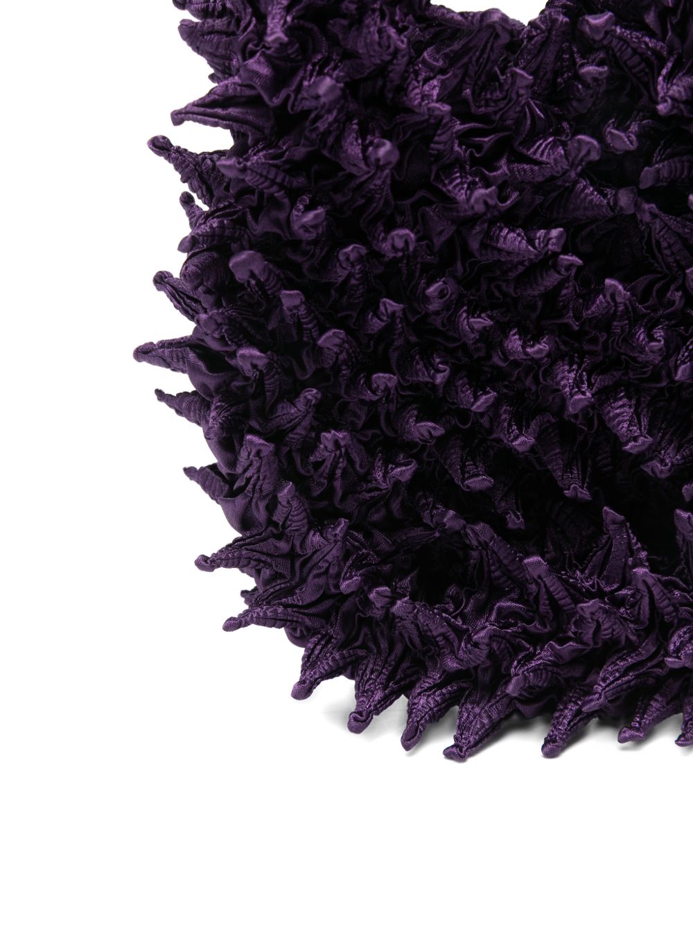 BUNZABURO Purple Handbag — Refined Ruched Elegance