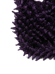 BUNZABURO Purple Handbag — Refined Ruched Elegance