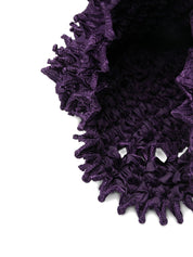 BUNZABURO Purple Handbag — Refined Ruched Elegance