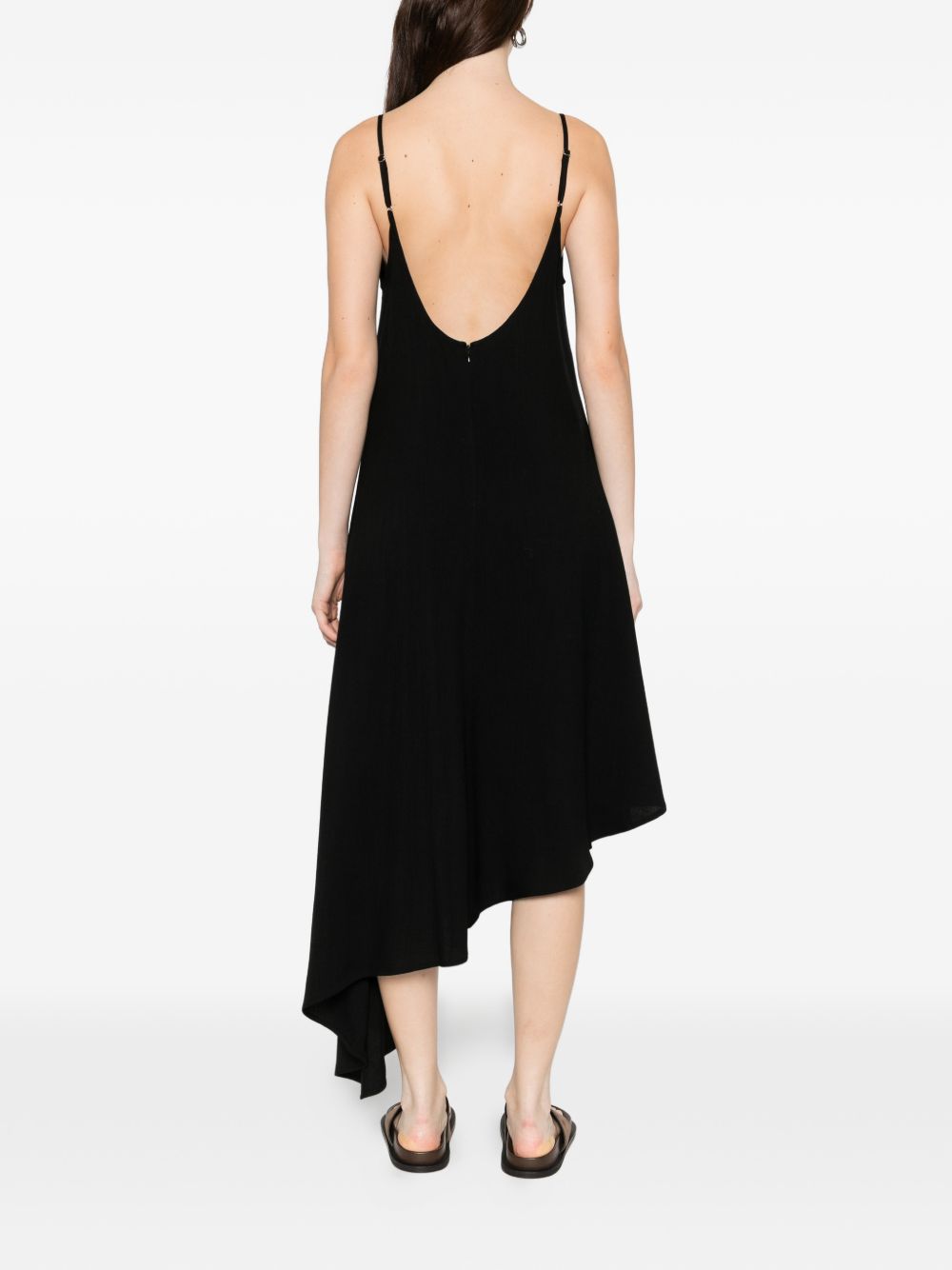 HERSKIND Black Asymmetric Dress — Sullivan Spaghetti Strap