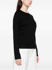 HERSKIND Black Cotton Crewneck Sweater