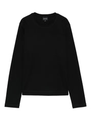 HERSKIND Black Cotton Crewneck Sweater