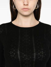 HERSKIND Black Wool Crewneck Sweater