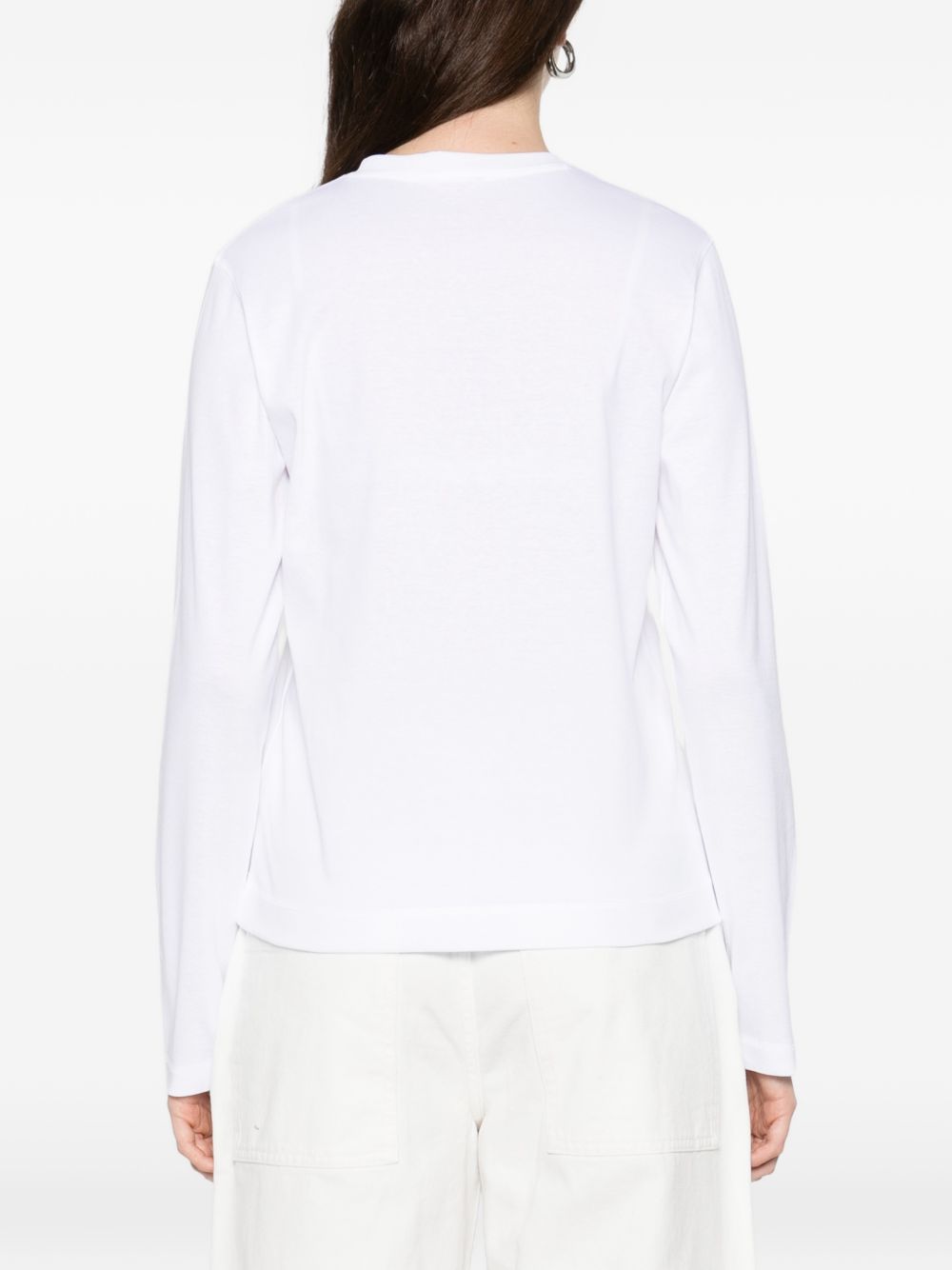 White Organic Cotton Crewneck Sweater — HERSKIND