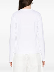 White Organic Cotton Crewneck Sweater — HERSKIND
