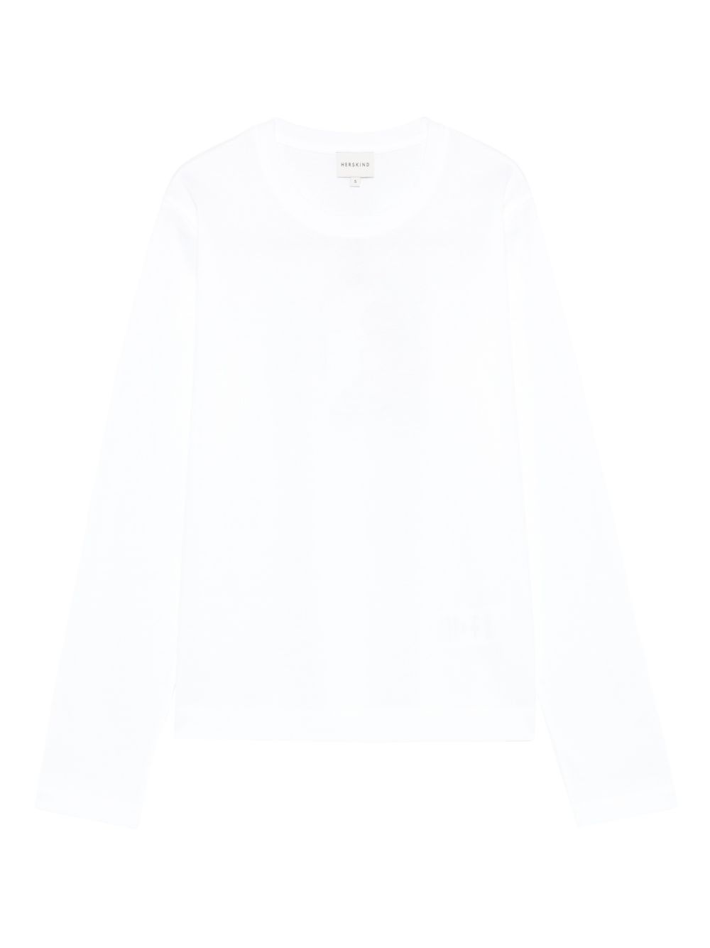 White Organic Cotton Crewneck Sweater — HERSKIND