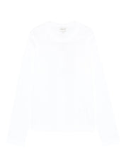 White Organic Cotton Crewneck Sweater — HERSKIND