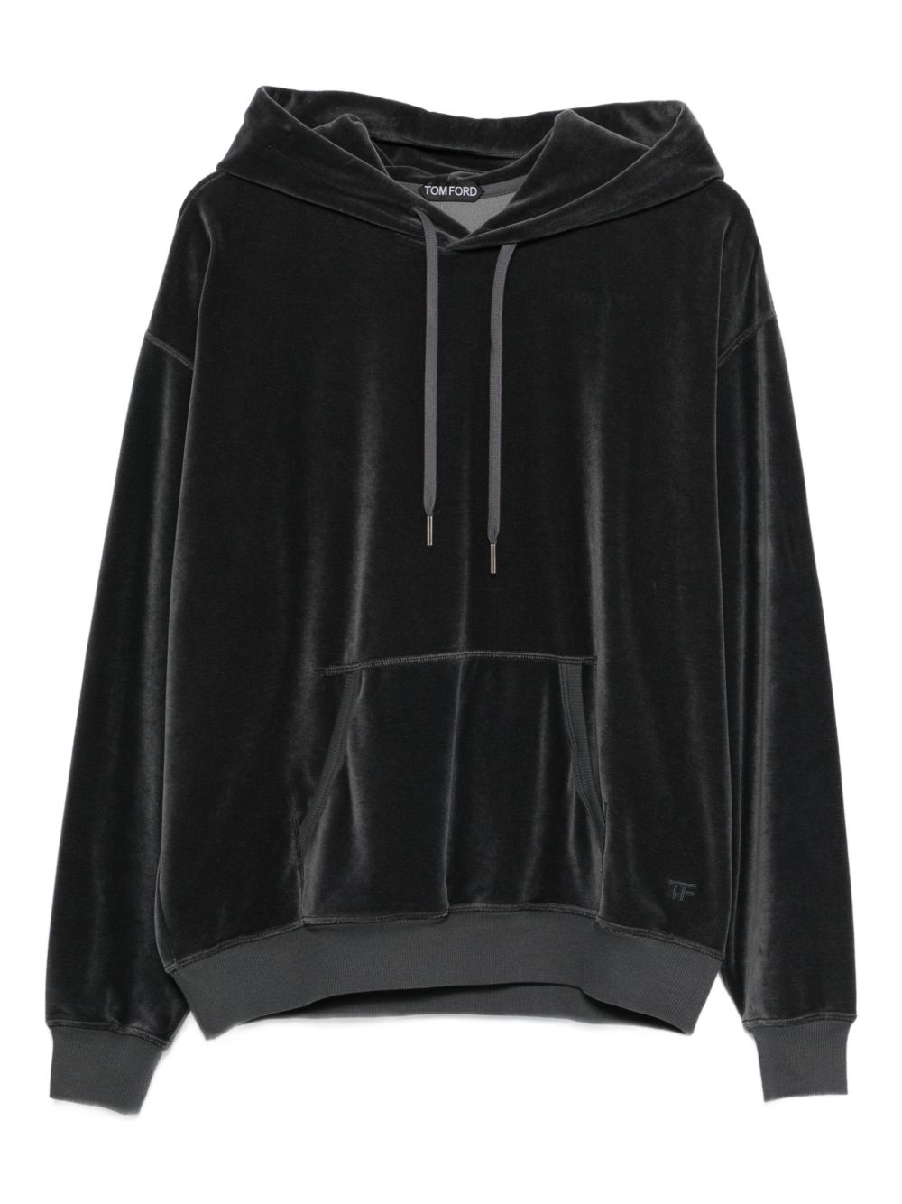 Tom Ford Sweaters Grey — Velour Hoodie for Men