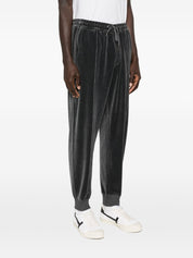 Tom Ford Trousers Grey — Velours Drawstring Trousers