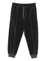 Tom Ford Trousers Grey — Velours Drawstring Trousers