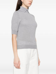 Light Grey Perry Wool Sweater — breathable, refined knit