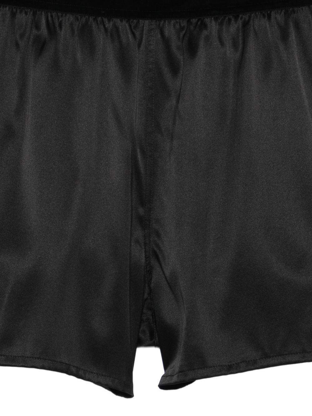 Tom Ford Silk Pajama Shorts — Black Elasticated Lounge Shorts