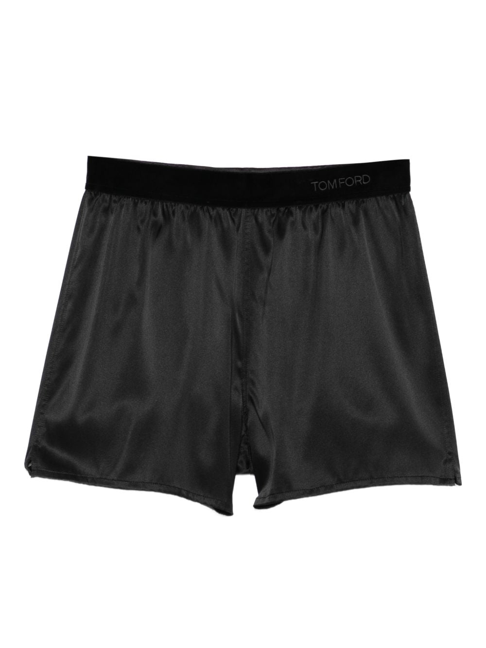 Tom Ford Silk Pajama Shorts — Black Elasticated Lounge Shorts