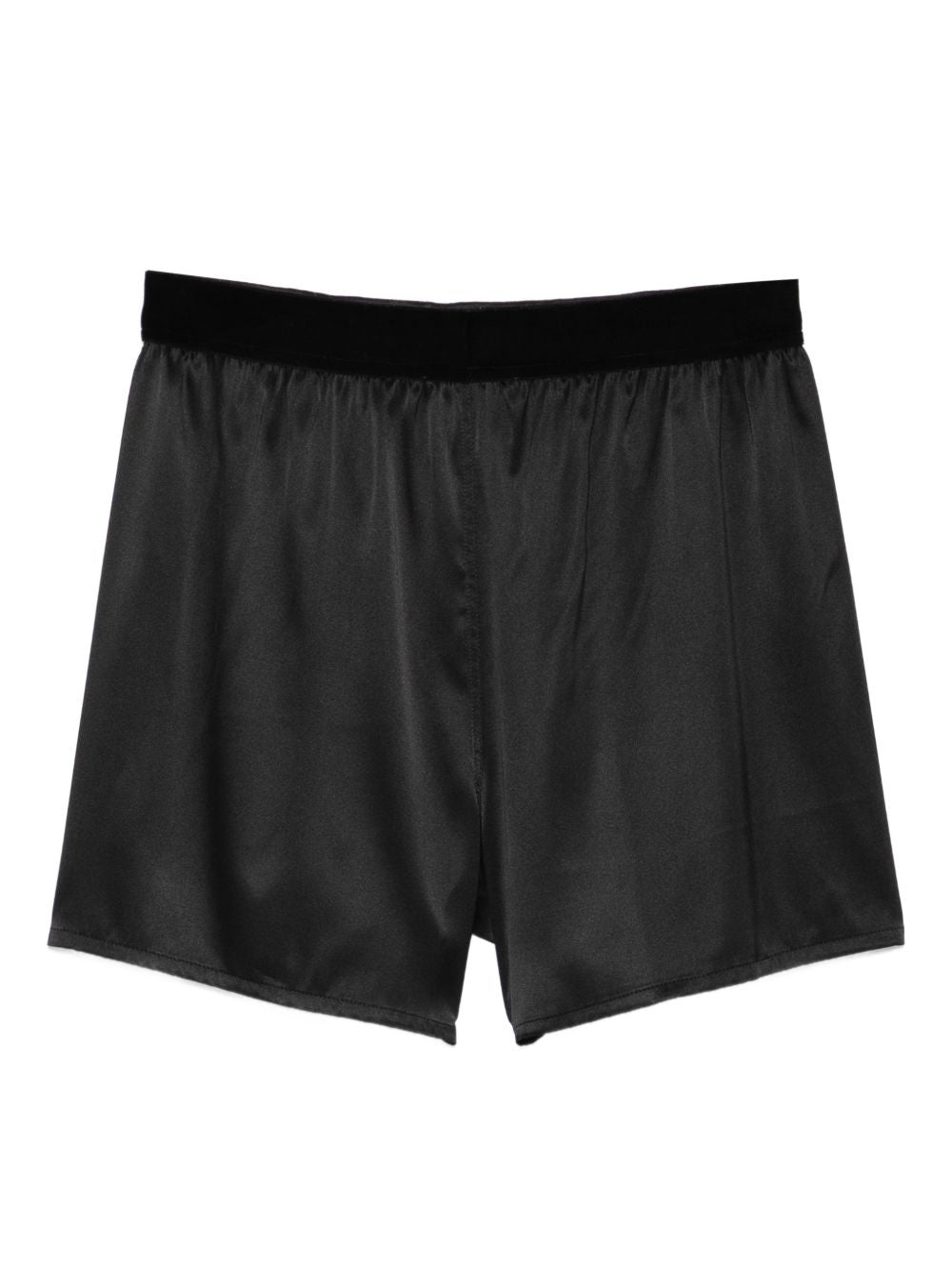 Tom Ford Silk Pajama Shorts — Black Elasticated Lounge Shorts