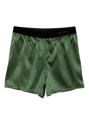 Tom Ford Green Silk Shorts — Elegant Loungewear