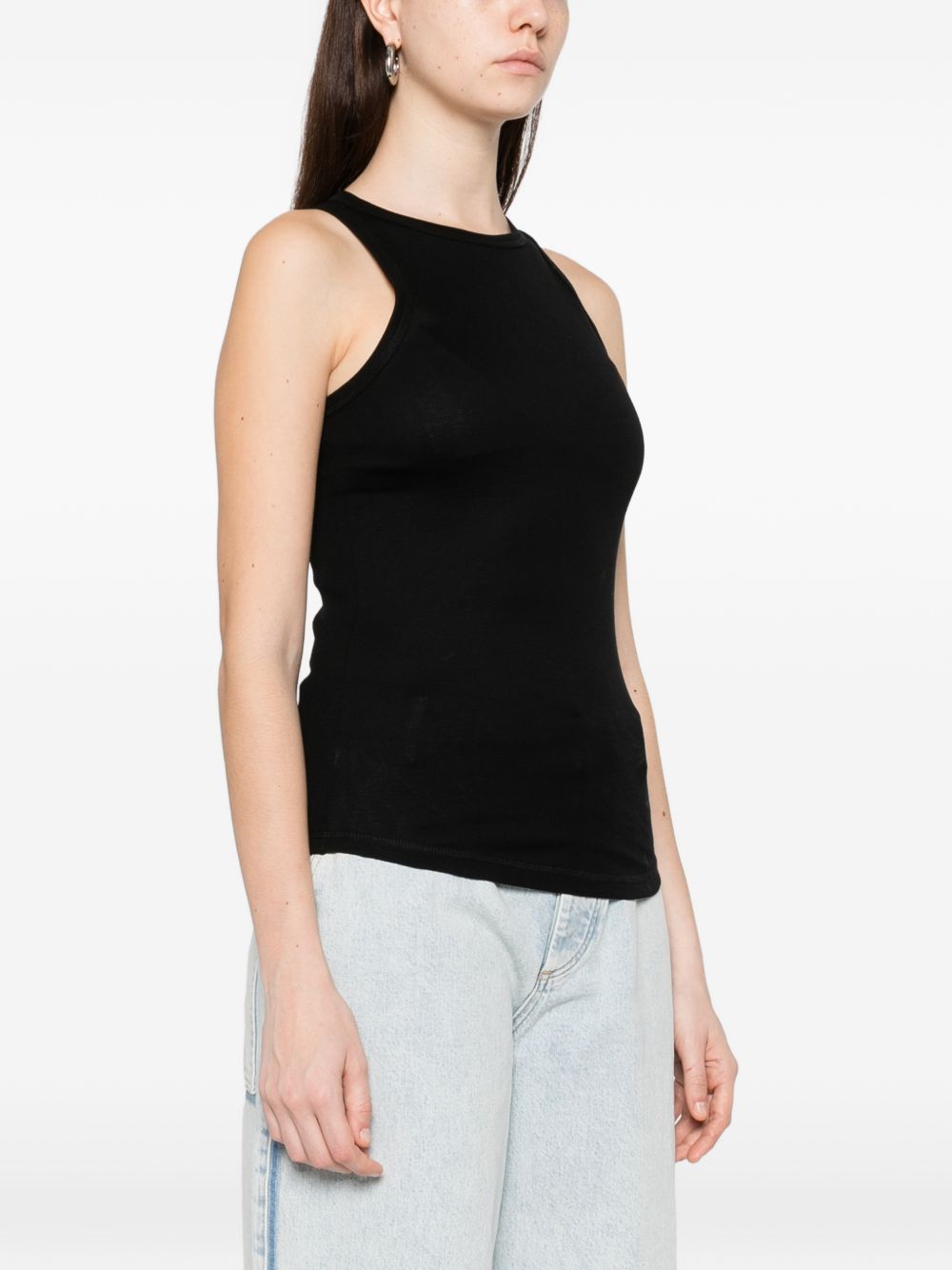Sabina Cotton Racerback Tank — Black HERSKIND Top