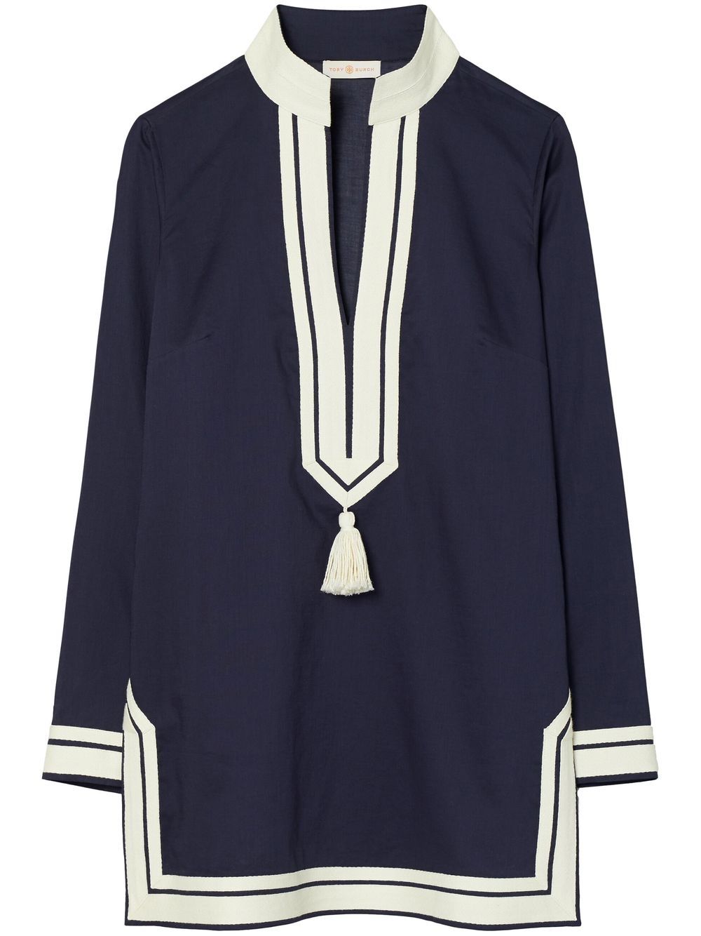 Tory Burch Blue Cotton Tunic — Effortless Dress Elegance