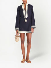 Tory Burch Blue Cotton Tunic — Effortless Dress Elegance