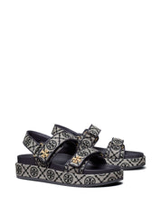 Tory Burch Sandals Blue — Kira Sport Leather Comfort