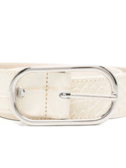 HERSKIND White Leather Belt — Hannah