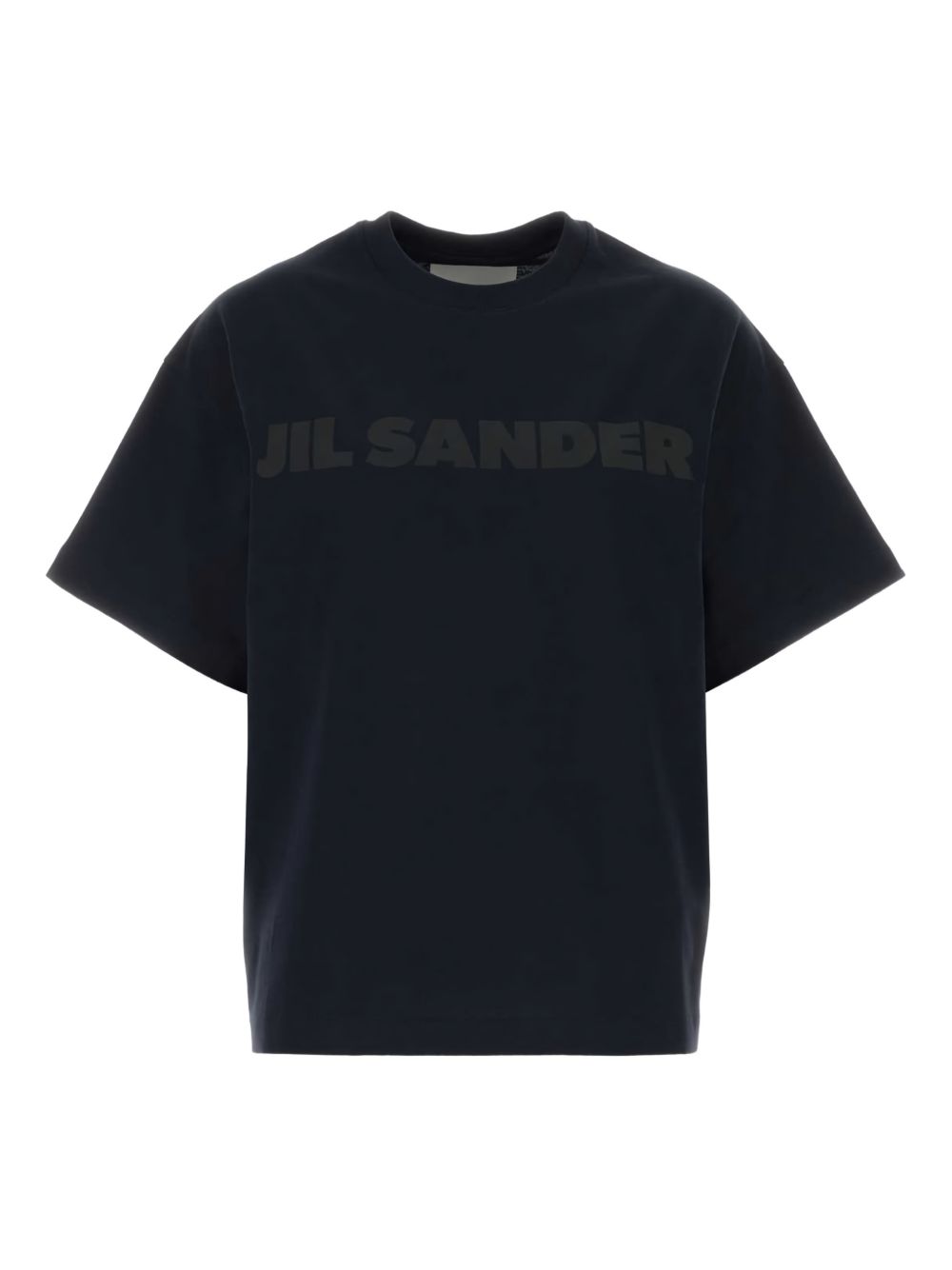 Jil Sander Blue T‑Shirts & Polos — Midnight Cotton Crew
