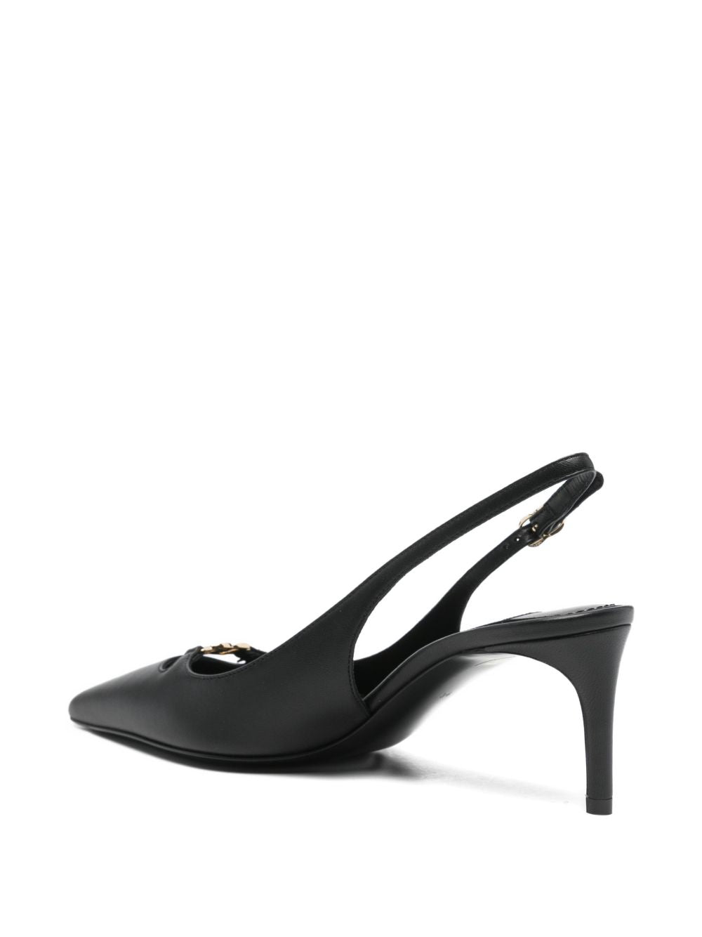 Dolce & Gabbana Black Leather Slingback Pumps