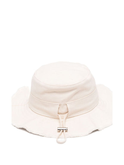 JACQUEMUS Cotton Bucket Hat White — Men’s Casual Luxe