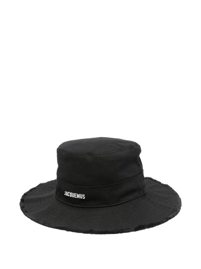 JACQUEMUS Black Cotton Bucket Hat — Men's Accessories