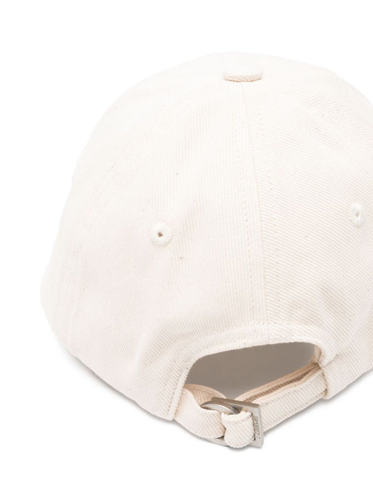 JACQUEMUS White Baseball Cap — Men's Cotton Hat