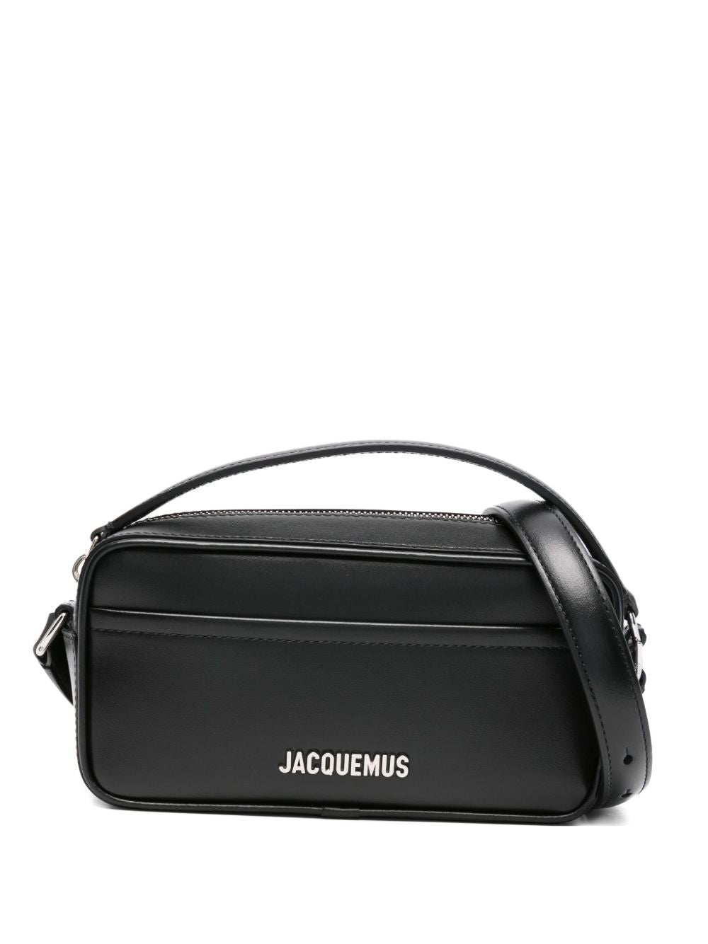 JACQUEMUS Black Leather Shoulder Bag — Le Baneto