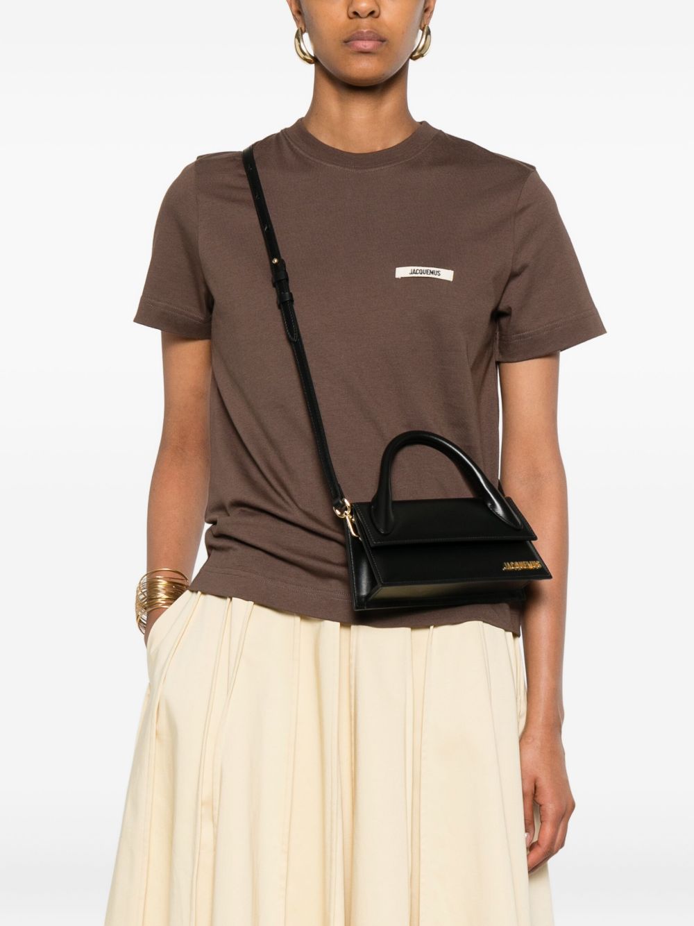 JACQUEMUS Chiquito Lungo Handbag — Black Leather, €890