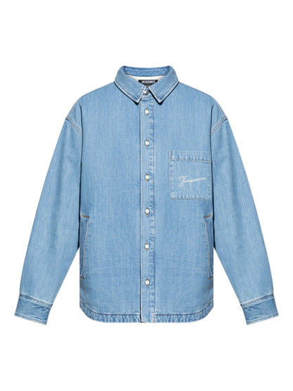 JACQUEMUS La Chemise Boulanger Denim Shirt — Men’s Blue