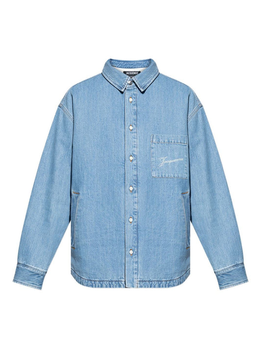 JACQUEMUS La Chemise Boulanger Denim Shirt — Men’s Blue