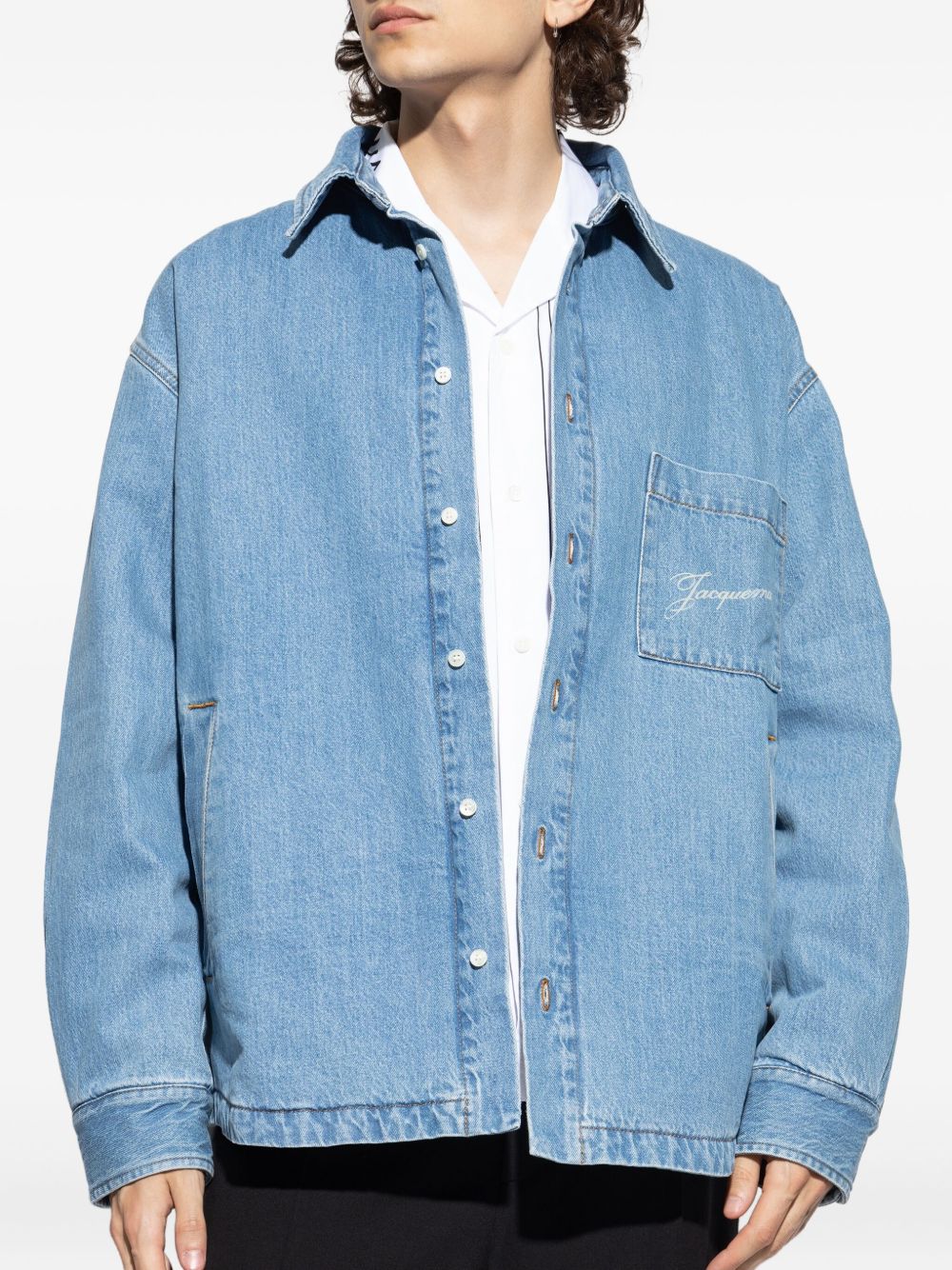 JACQUEMUS La Chemise Boulanger Denim Shirt — Men’s Blue
