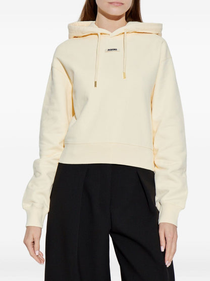 JACQUEMUS Silk & Nylon Le Hoodie — Beige Luxury Hoodie