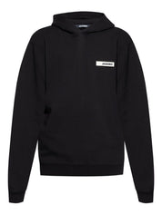 JACQUEMUS Sweaters Black — Silk & Nylon Le Hoodie