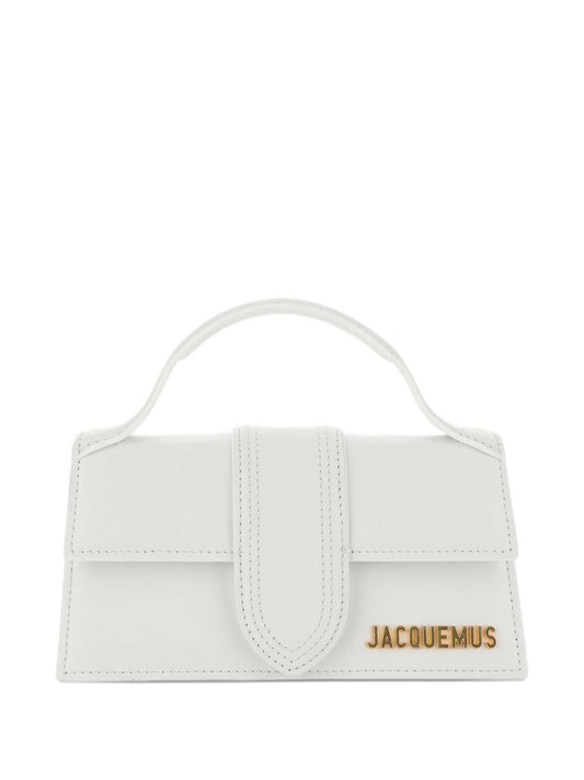 JACQUEMUS Le Grand Bambino — White Leather Handbag