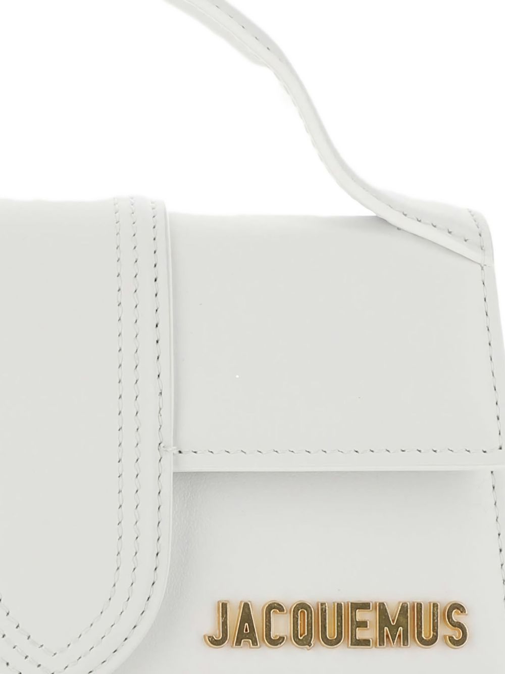 JACQUEMUS Le Grand Bambino — White Leather Handbag