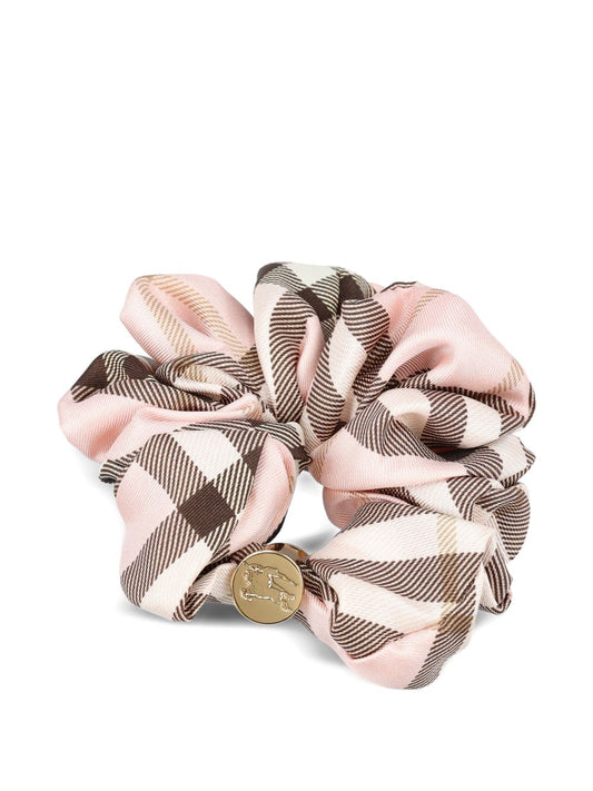 Burberry Pink Silk Scrunchie — Effortless Elegance