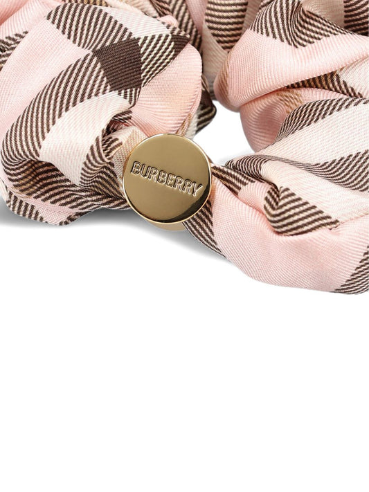 Burberry Pink Silk Scrunchie — Effortless Elegance