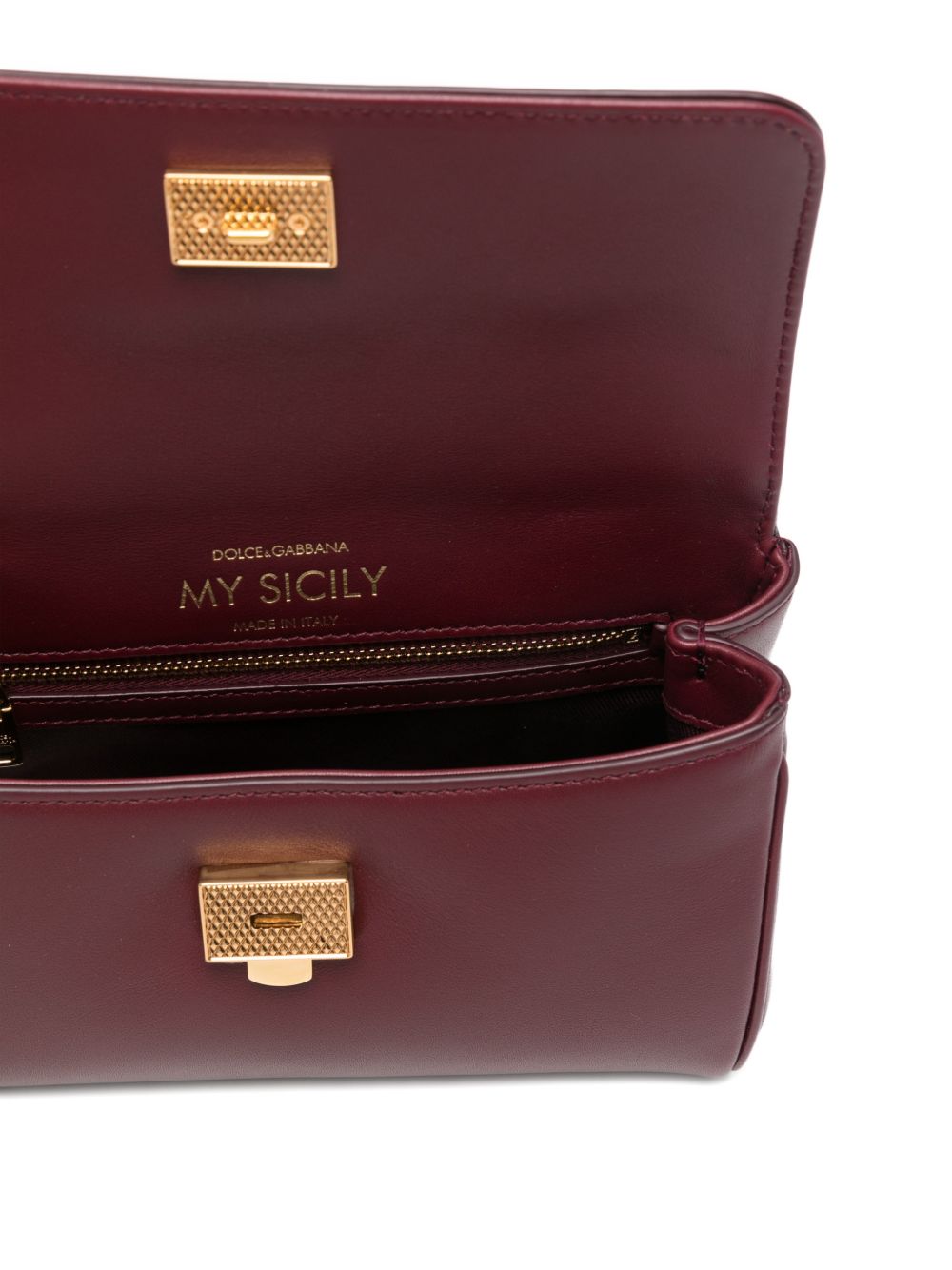 Dolce & Gabbana Brown Leather Handbag — Sicily Top‑Handle