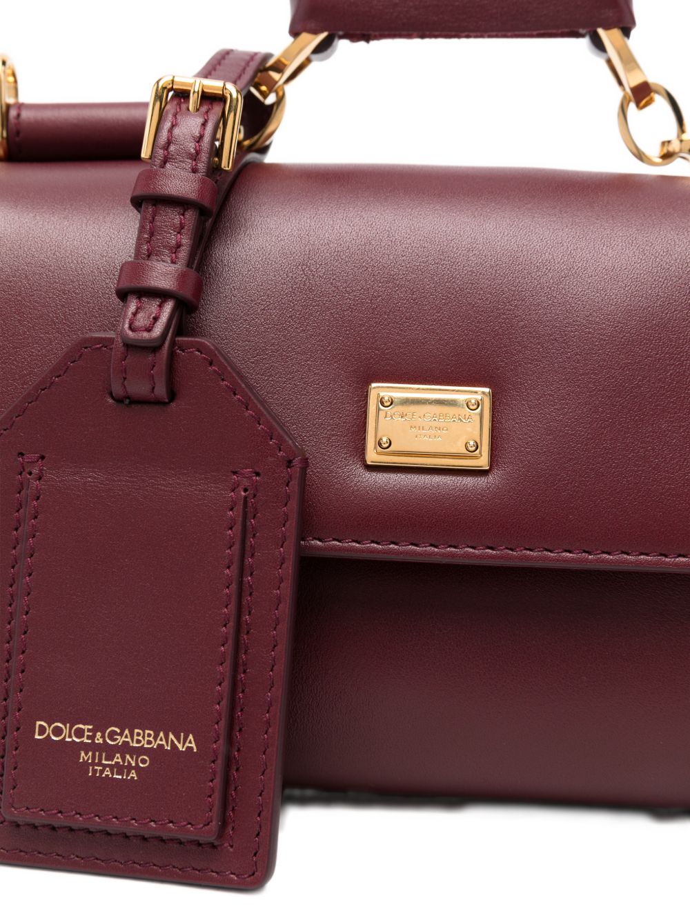 Dolce & Gabbana Brown Leather Handbag — Sicily Top‑Handle