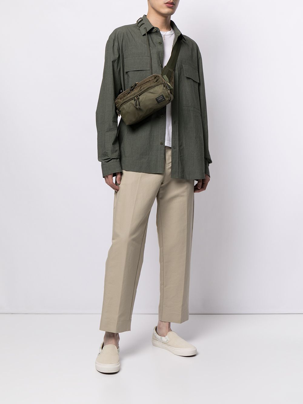 Porter Green Belt Bag — Sleek 2‑Way Nylon Beltbag