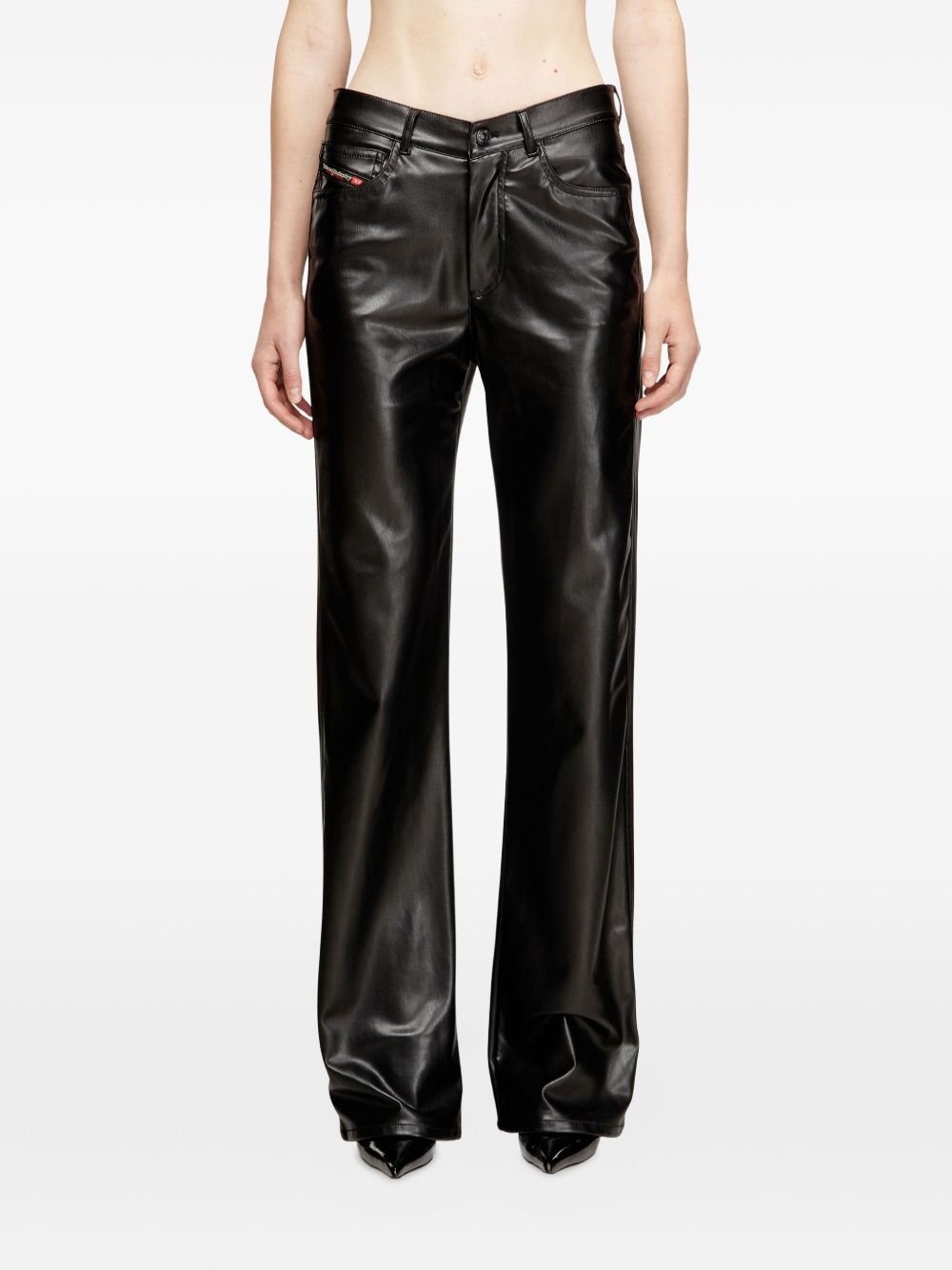 Diesel Leather Trousers — Black Elegance