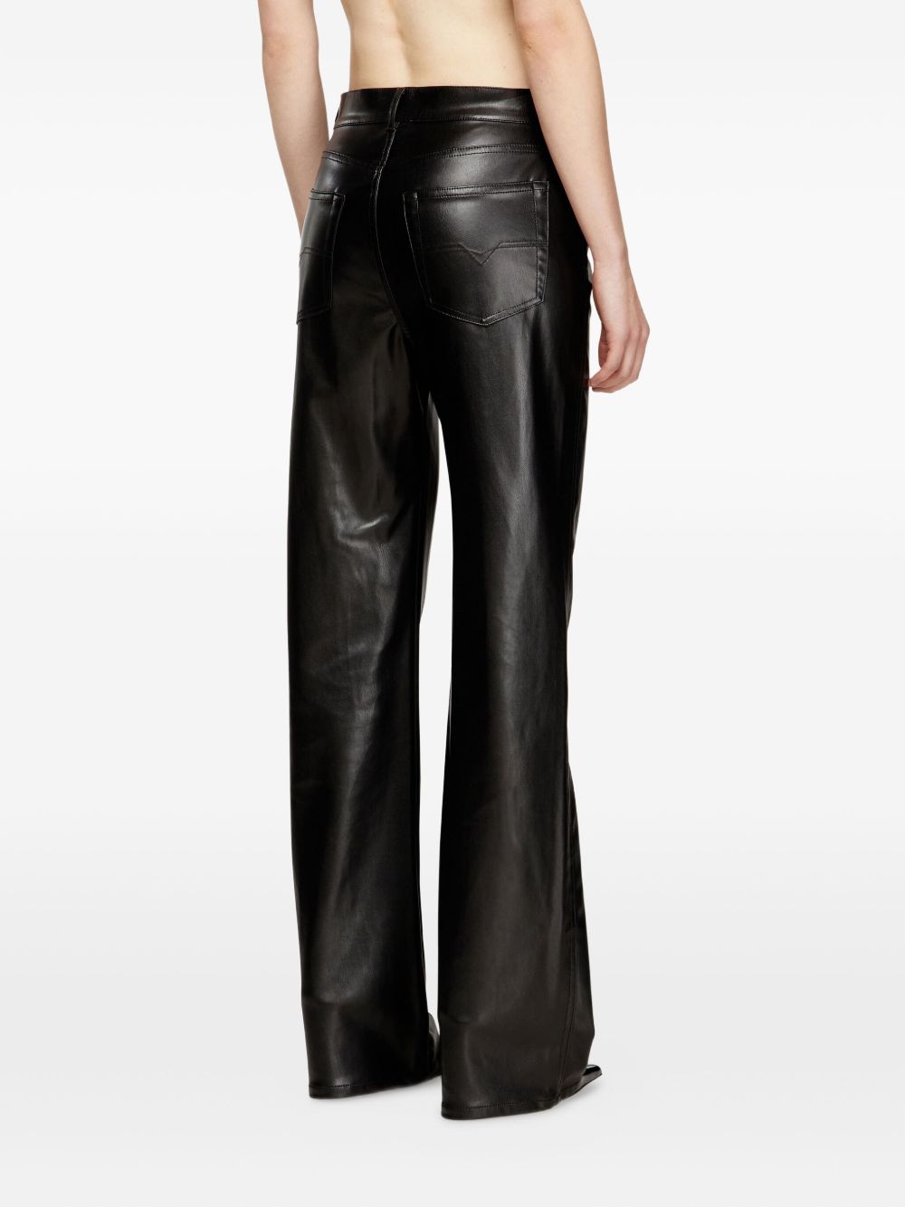Diesel Leather Trousers — Black Elegance