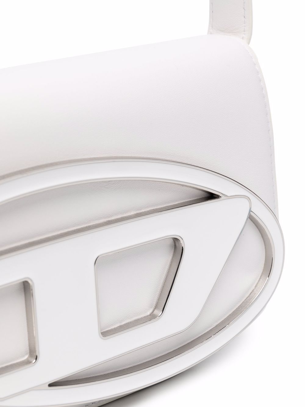 White Diesel Leather Shoulder Bag