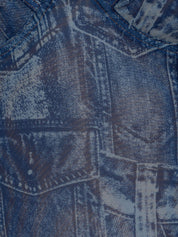 Diesel Top Blue — Sculpted Printed Bodysuit